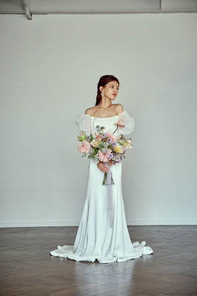 ロングスリーブ ソフトマーメイドドレス(W276)