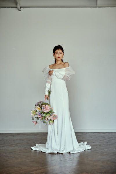 ロングスリーブ ソフトマーメイドドレス(W276)