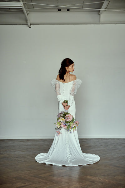 ロングスリーブ ソフトマーメイドドレス(W276)