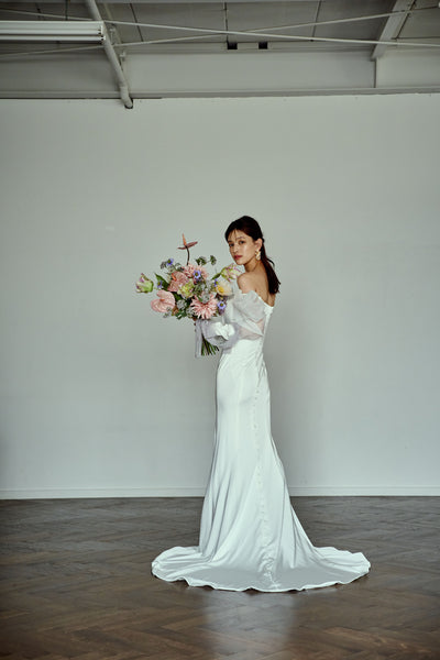 ロングスリーブ ソフトマーメイドドレス(W276)