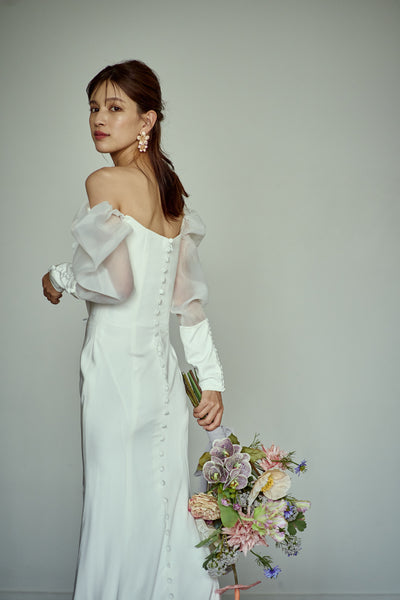 ロングスリーブ ソフトマーメイドドレス(W276)