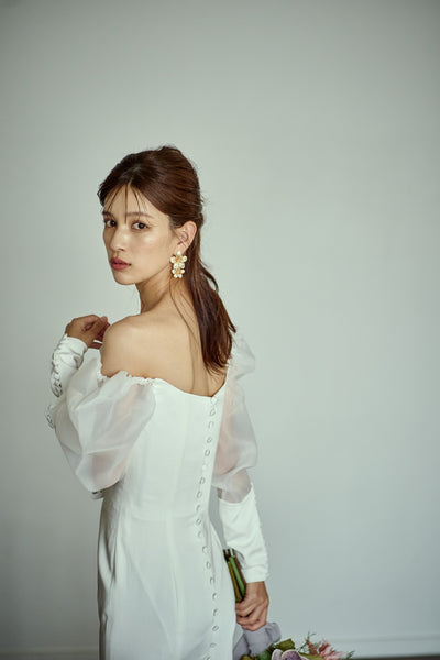 ロングスリーブ ソフトマーメイドドレス(W276)