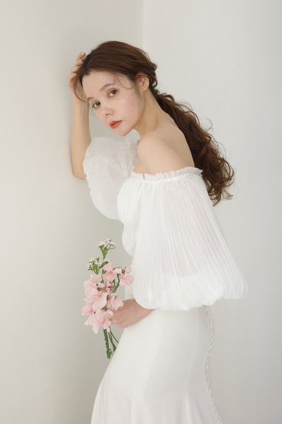 パフスリーブ シフォントップス(W270)