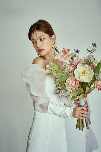 ロングスリーブ ソフトマーメイドドレス(W276)