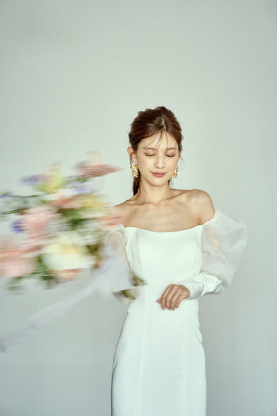 ロングスリーブ ソフトマーメイドドレス(W276)