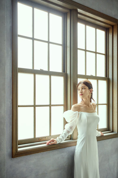 ロングスリーブ ソフトマーメイドドレス(W276)