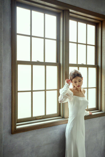 ロングスリーブ ソフトマーメイドドレス(W276)