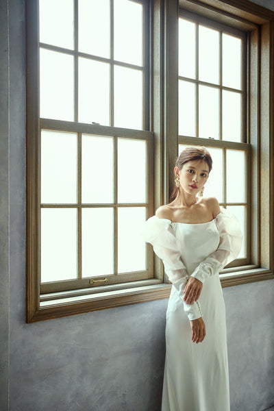 ロングスリーブ ソフトマーメイドドレス(W276)