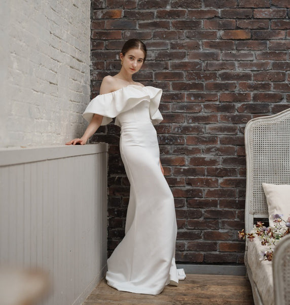 オフショルダー ソフトマーメイドドレス(W268)