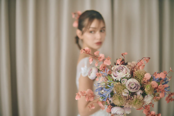 フレンチスリーブ 刺繍 Aラインドレス(W315)