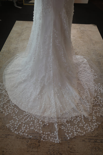 2way すずらんレース パフスリーブ ソフトマーメイドドレス(W285)