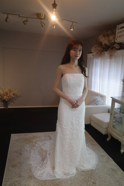 2way すずらんレース パフスリーブ ソフトマーメイドドレス(W285)