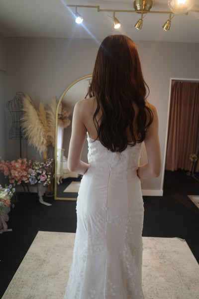 2way すずらんレース パフスリーブ ソフトマーメイドドレス(W285)