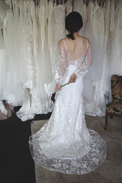 2way 花柄レース オフショルダードレス(W309WH)