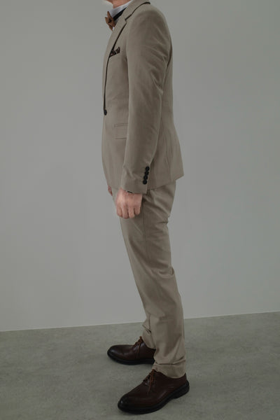 スリーピース メンズスーツ タキシード ライトベージュ (M01)