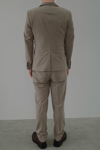 スリーピース メンズスーツ タキシード ライトベージュ (M01)