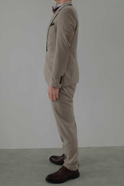 スリーピース メンズスーツ タキシード ライトベージュ (M01)