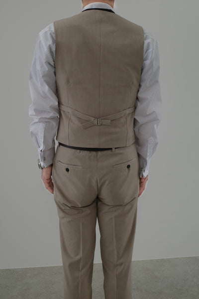 スリーピース メンズスーツ タキシード ライトベージュ (M01)