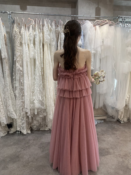 フリル チュールドレス ダスティピンク(W347DP)