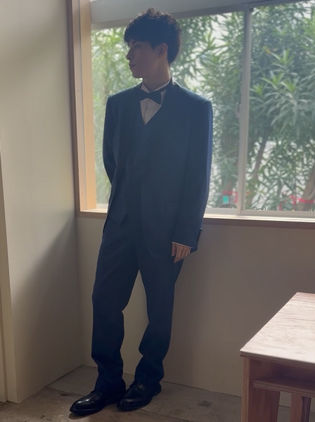 スリーピース メンズスーツ タキシード ネイビー(M19)