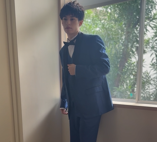 スリーピース メンズスーツ タキシード ネイビー(M19)