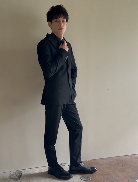 スリーピース メンズスーツ テーラードタキシード ブラック(M21)