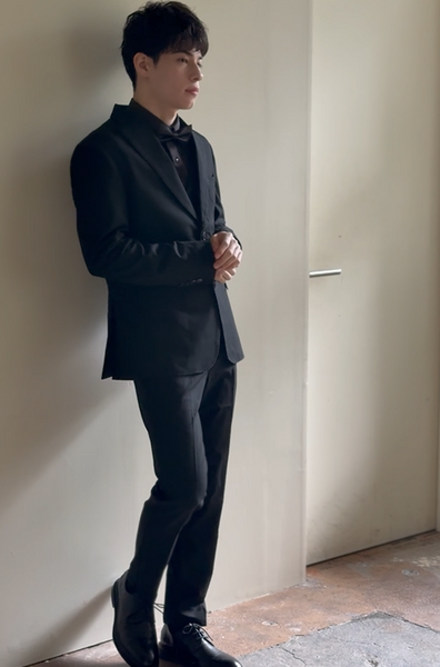 スリーピース メンズスーツ テーラードタキシード ブラック(M21)