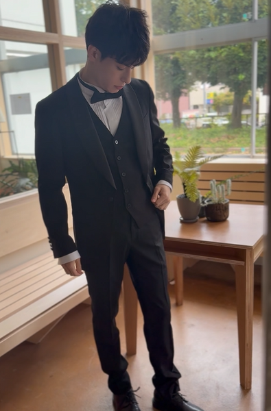 スリーピース メンズスーツ タキシード フォーマルブラック(M20)