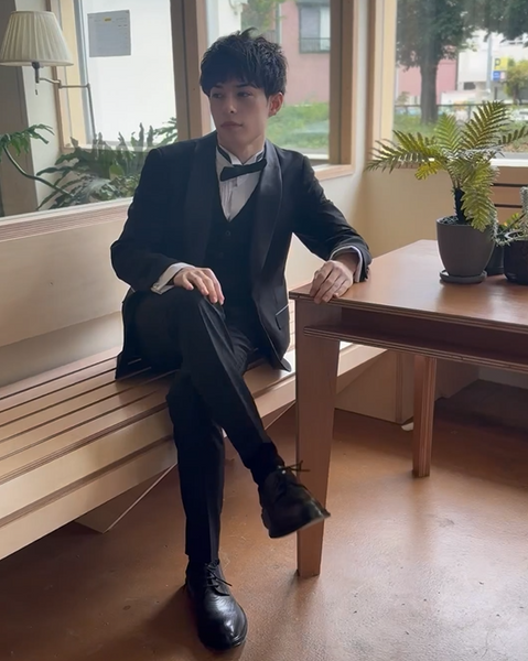 スリーピース メンズスーツ タキシード フォーマルブラック(M20)