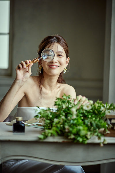 2way サテン ベアトップ バックトレーンドレス(W278)