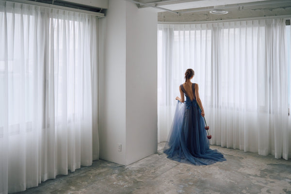 2way 刺繡 ノースリーブ レイヤードドレス(W312)