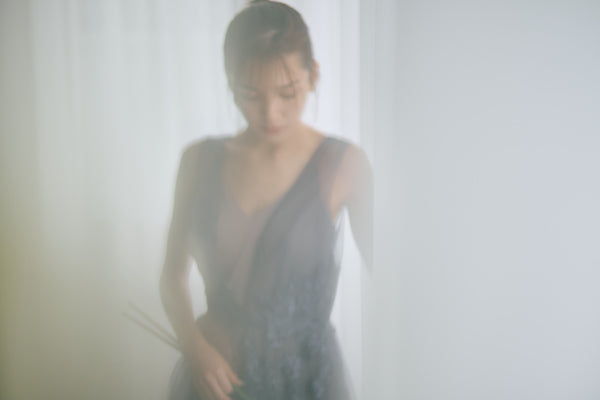 2way 刺繡 ノースリーブ レイヤードドレス(W312)