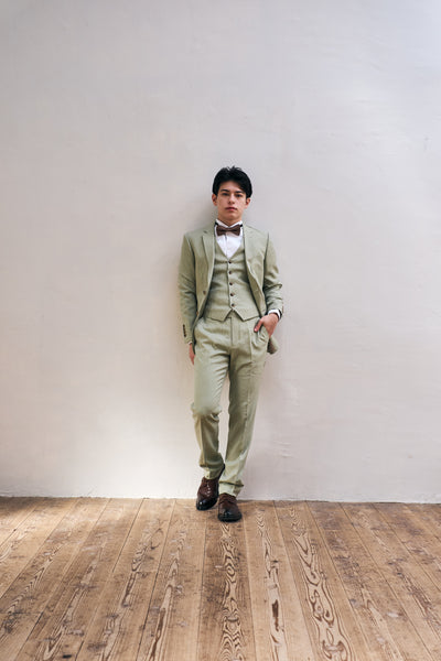 ストライプ スリーピース メンズスーツ タキシード(M08)