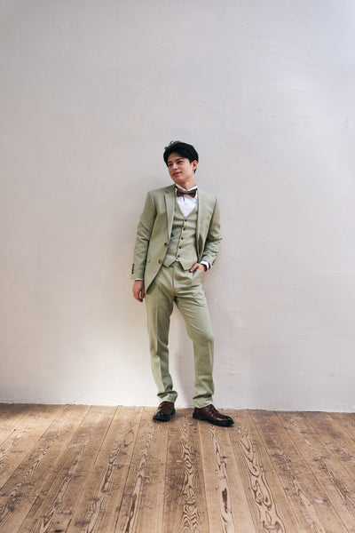 ストライプ スリーピース メンズスーツ タキシード(M08)