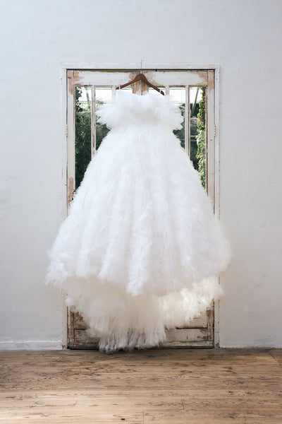 オフショルダー ボリュームフリルドレス(W342)