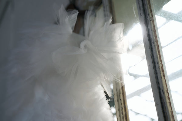 オフショルダー ボリュームフリルドレス(W342)