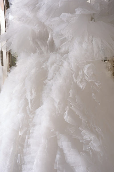 オフショルダー ボリュームフリルドレス(W342)