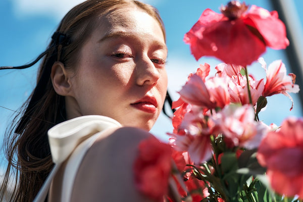 リボンショルダー サテンドレス(W327)