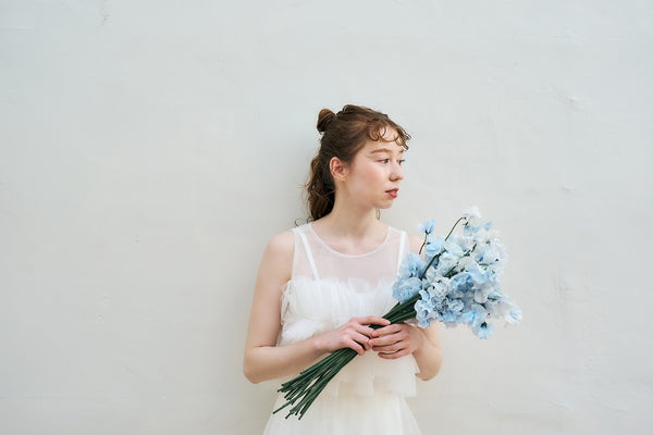 2way フリル ノースリーブ レイヤードドレス(W346)