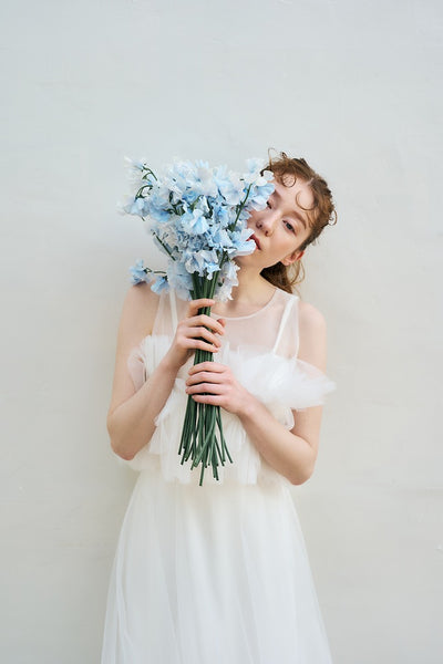 2way フリル ノースリーブ レイヤードドレス(W346)