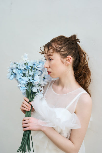 2way フリル ノースリーブ レイヤードドレス(W346)