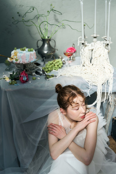 2way フリル ノースリーブ レイヤードドレス(W346)