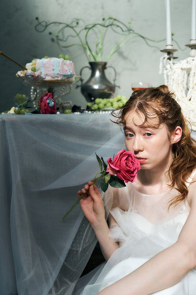 2way フリル ノースリーブ レイヤードドレス(W346)