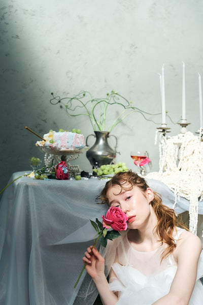 2way フリル ノースリーブ レイヤードドレス(W346)