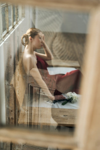 2way バックトレーン ソフトマーメイドドレス ボルドー(W338)