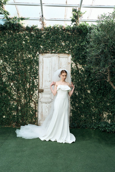 2way バックリボン フレアトップ ソフトマーメイドドレス(W343)