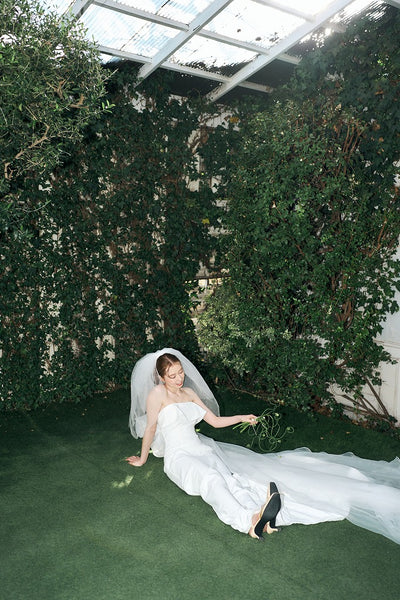 2way バックリボン フレアトップ ソフトマーメイドドレス(W343)