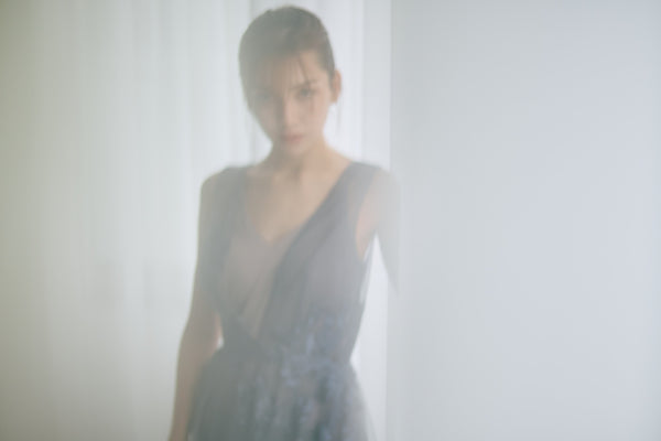 2way 刺繡 ノースリーブ レイヤードドレス(W312)