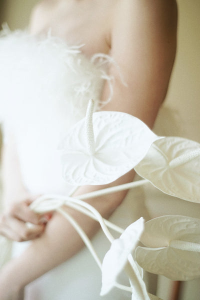 オーストリッチ フェザー ソフトマーメイドドレス(W349)