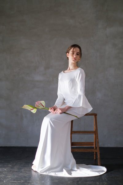 アンブレラスリーブ バックVドレス(W250)